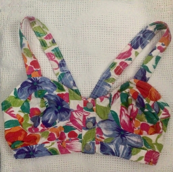 🌴 Women’s Tropical Crop Top/ Braelet 🌴 - Picture 1 of 4